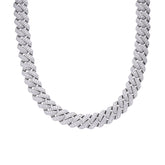 20mm Solitaire Cuban-Link Moissanite Chain